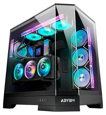 Produktbild von ABYSM Danube Sava H600, Desktop, PC, Schwarz, ATX, EATX, ITX, micro ATX, SPCC, Gehärtetes Glas, Gaming