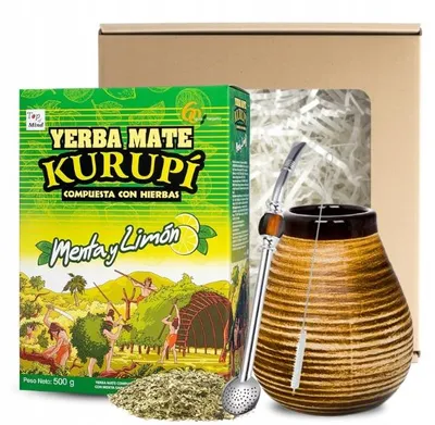 Zdjęcie produktu dla Paragwajski Zestaw Prezentowy: Yerba Mate Kurupi i Akcesoria