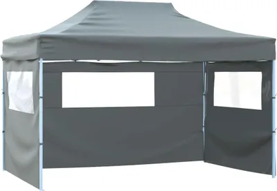 Image de Vidaxl -Faltzelt mit 3 Wänden 3x4,5 m Anthrazit