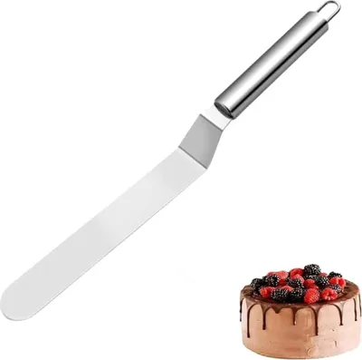 Produktbild von Winkelpalette Edelstahl Set, Tortenspachtel, Tortenmesser, Winkelpalette Torte, Streichpalette Für Torten, Winkelpalette Klein, Spatula, Kuchenspachtel(Silber,6 zoll)