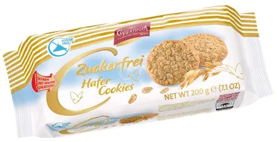 Produktbild von Coppenrath Zuckerfrei Hafer Cookies 200g