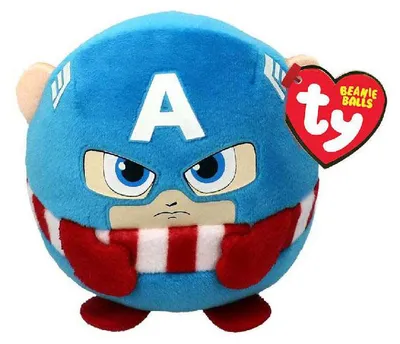 Zdjęcie produktu dla Ty Beanie Ty Teeny Puffies – Marvel Kapitan Ameryka, 10 cm
