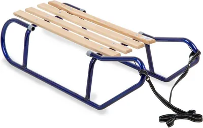 Produktbild von Metallschlitten für 2 Personen – Blauer Doppelschlitten / Kutschenschlitten