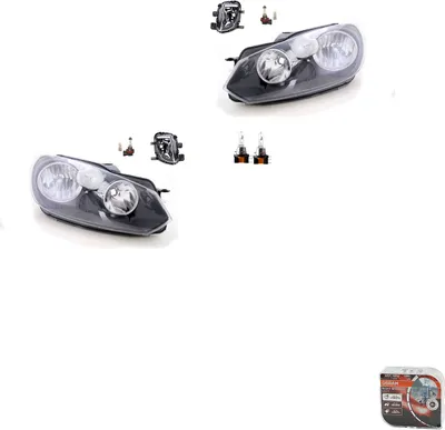 Produktbild von Scheinwerfer Satz + Osram Night Breaker Laser passend für VW Golf VI 5K1941005L 5K1941005E 5K1941005H 5K1941005J 5K1941005Q 5K1941005S 5K194100 Johns