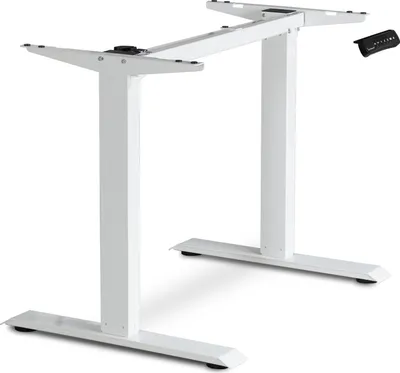 Produktbild von ESMART ETX-121W Weiß - Ergonomisches Steh-Sitz-Schreib-Tisch-Gestell Stufenlos elektrisch höhenverstellbar 71-121 cm 3x Memory Aktivitätserinnerung Soft-Start/Stopp