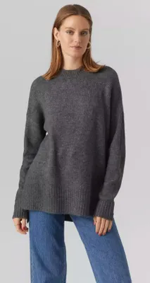 Produktbild von Vero Moda VMLEFILE OVERSIZE BOXY BLOUSE NOOS Medium Grey Melange S