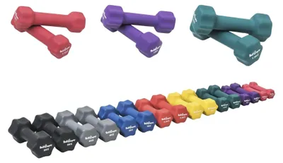 Immagine prodotto di Set di manubri in neoprene da 6 kg, ideali per aerobica e fitness
