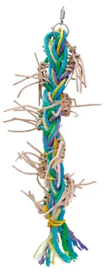 Produktbild von Shredderspielzeug Leather Kabob XL · Vogelspielzeug mit viel Leder zum Spielen und Knabbern ca. 24 x 24 x 54 cm