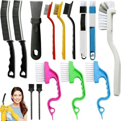 Produktbild von Ultiluxe Reinigungsborstel Set - 14 Teile - Voegenborstel - Multifunktional - Kunsstofgriff - Mehrfarbig