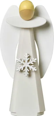 Produktbild von Dekofigur Engel mit Schneekristall (11cm) von KWO