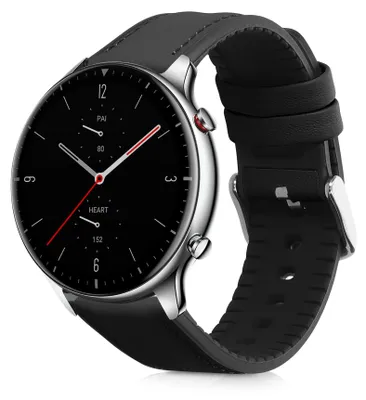 Produktbild von kwmobile Leder Uhrenarmband für Huami Amzfit GTR (47mm) / GTR 2 / GTR 3 / GTR 4 Armband - Ersatzarmband für Fitnesstracker mit Uhrenverschluss -