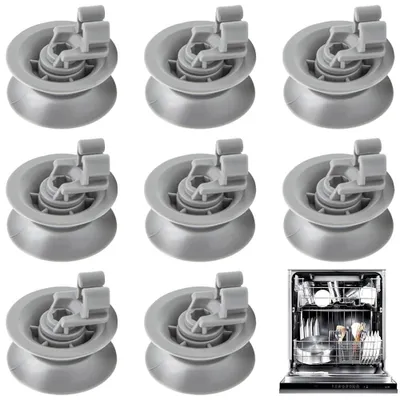 Produktbild von Rollen für Geschirrkorb, 8 Stück, 30 mm, Grau, Robuste Kunststoffrollen für Oberkorb