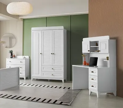 Produktbild von Möbel Set Kleiderschrank Kommode Schreibtisch Kinderzimmer Schränke