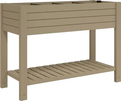 Zdjęcie produktu dla vidaXL Podwyższone łóżko jasnobrązowe 110x45x79 cm Polipropylen