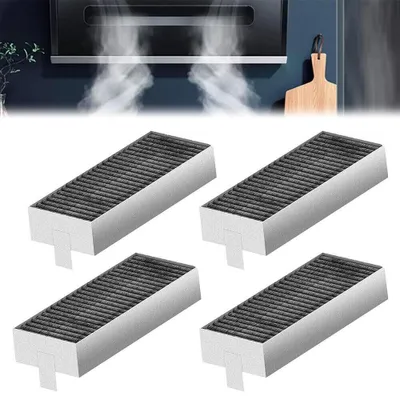 Produktbild von 4 Stück Aktivkohlefilter für Dunstabzugshauben - für Siemens HZ9VRCR0 und Bosch HEZ9VRUD0 17004796 Dunstabzugshaubenfilter