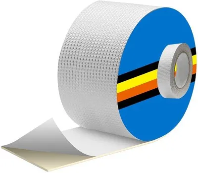 Obrázek produktu pro 10 cm x 10 m butylková páska, samolepicí, vodotěsná, opravná páska, butylková páska s hliníkovou fólií, butylkaučuková, odolná proti povětrnostním vlivům, těsnicí páska, podvodní páska pro opravu netěsností střech, prasklin povrchu a trhlin potrubí