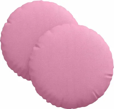 Produktbild von vidaXL Sitzkissen 2 pcs Rosa Ø30 x 13 cm Stoff