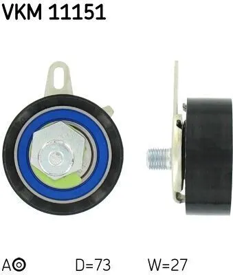 Produktbild von SKF VKM 11151 Spannrolle Zahnriemen für AUDI A4 Avant (8ED, B7) A4 Avant (8E5, B6) A4 Limousine (8D2, B5) A4 Avant (8D5, B5) für VW PASSAT Variant