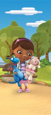 Immagine prodotto di Poster Disney Doc McStuffins Blu, verde e beige - 600767 - 90 x 202 cm