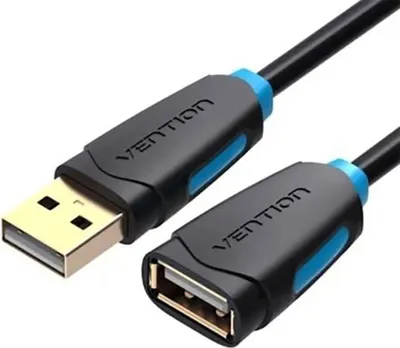Produktbild von Vention CBCBD, 0,5 m, USB A, USB A, USB 2.0, Schwarz