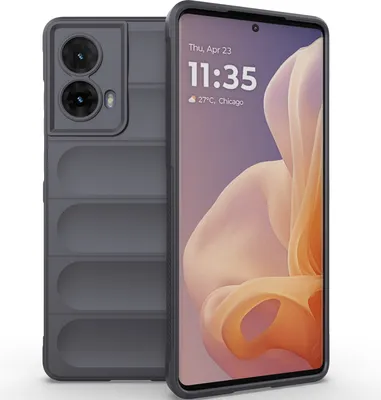 Produktbild von Handyhülle für Motorola Moto G85 Weich TPU Silikon Stossfest Anti-rutsch Hülle Dunkelgrau