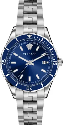 Produktbild von Versace VE3A00922 Hellenyium blau silber Edelstahl Armband Uhr Herren NEU