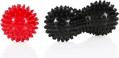Image de Gymstick Spikey Balle de massage Rouge,Noir Rouge,Noir One Size