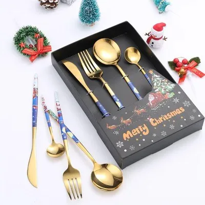 Produktbild von 8-teiliges Edelstahl-Besteck-Set, rostfrei, Geschenkbox