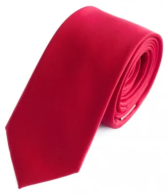 Produktbild von Fabio Farini - 1 Stück Herren Krawatten mit Farbton Rot - Schlips in 6cm Schmal (6cm), Hellrot