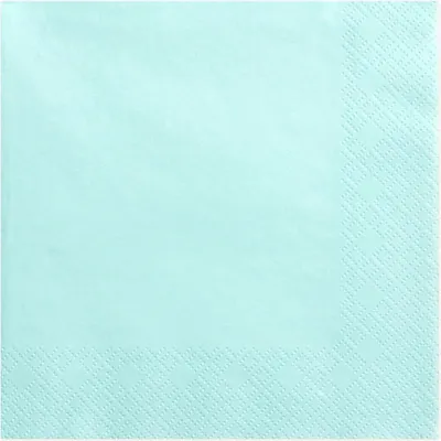 Produktbild von Dreilagige Servietten, helltürkis, 33x33cm (1 Packung / 20 Stück)