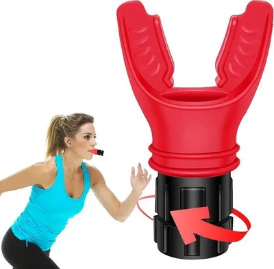 Productafbeelding van Allecto Plus - Oxyfit Ademhalingstrainer met verstelbare weerstanden - Draagbare longtrainer voor het verbeteren van de longcapaciteit en uithoudingsvermogen - Ademhalingstrainer.