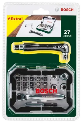 Produktbild von Promoline Schraubendreher-Bit-Set + Bit mit Doppelklinge, 26-tlg.
