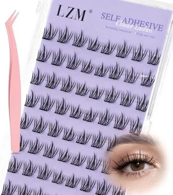 Produktbild von Selbstklebende Wimpern im C-Curl, 8-11mm, Wimpernverlängerungsset mit Pinzette ohne Kleber