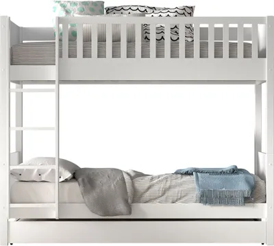 Produktbild von Etagenbett Karyl 208x105x175 Hochbett Massivholz Weiß