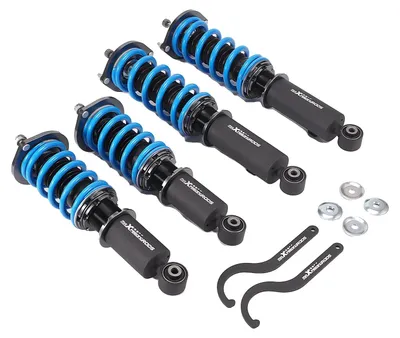 Immagine prodotto di Kit sospensioni regolabili, altezza regolabile da 30 a 46 cm, compatibile con Mazda MX-5 NA 1.6L/1.8L, 30 livelli di regolazione dell'ammortizzazione, acciaio ad alta resistenza, maggiore stabilità di guida