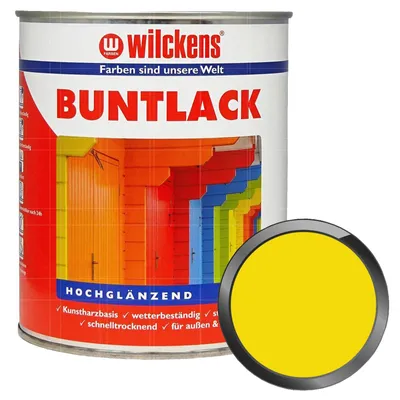 Produktbild von Wilckens Buntlack RAL1021 Rapsgelb,hochglänzend 0,375l 10912100030