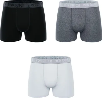 Produktbild von VON DUTCH Boxer Briefs Basic Boxershort 3-Pack black/grey/white M