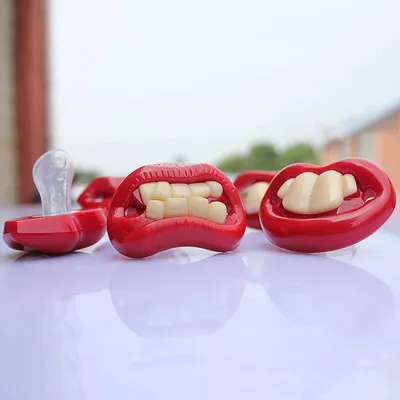 Image de Tétines amusantes pour bébés, nouveau-nés, dents de la tétine, cadeau pour garçons et filles