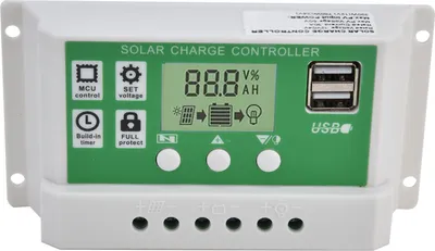 Zdjęcie produktu dla Inteligentny kontroler ładowania Podwójny panel ładowania słonecznego USB Sprzęt sterujący PWM 12/24 V GLL121030A