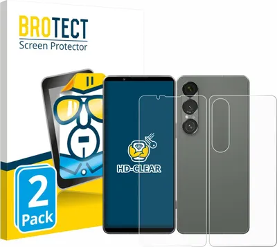 Produktbild von 2x Für Sony Xperia 1 VII (Display+Rückseite) Schutzfolie BROTECT Displayschutz Display Schutz Folie Klar Transparent