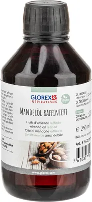 Produktbild von GLOREX Mandelöl raffiniert 250ml, Öl, 250 ml, Flasche, 1 Stück(e)