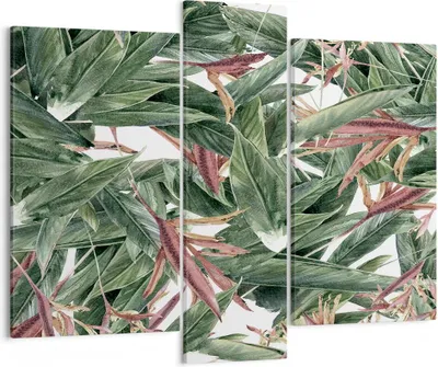 Produktbild von Bild auf Leinwand - Leinwandbild - Pflanze Blatt Blume - 95x80cm - Wand Bild - Wanddeko - Wandbilder - Leinwanddruck - Bilder - Kunstdruck - Wanddekoration - Leinwand bilder - Wandkunst - CB95x80-3844
