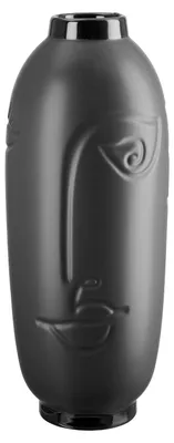 Produktbild von Gilde Gesichtsvase, "Face", Gesichtsmotiv, Keramik, schwarz, VE 2, H. 30 cm, D. 12 cm 32432 4063387324325