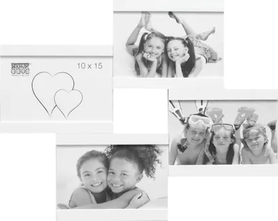 Image de Deknudt S68RK1 cadre galerie blanc pour 4 photos 10x15 cm, 30x37,5x1,4 cm
