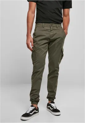 Zdjęcie produktu dla Urban Classics - Spodnie cargo jogger Glencheck oliwkowe - S