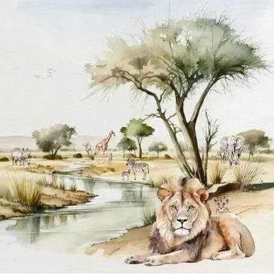 Image de Serviettes 33x33 cm - Etosha Park