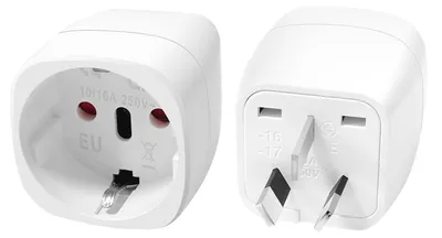 Immagine prodotto di Adattatore da viaggio Australia tipo I - Adattatore per spina - Set da 2 pezzi - Bianco