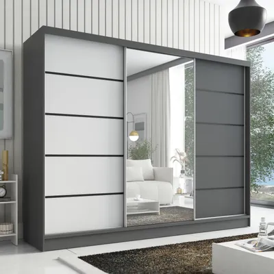 Produktbild von Schwebetürenschrank AURELIA 2 Schwebetürenschrank AURELIA 2 200 cm mit Spiegel, 3 Türen, 3 Schubladen