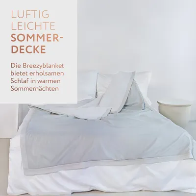 Produktbild von RELAXOUND Original Breezyblanket - Single Reverse Grey - temperaturausgleichende Baumwolldecke 155x225 cm