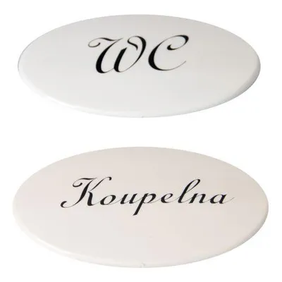 Produktbild von štítek WC + KOUPELNA PH BÍ sada 2díl.